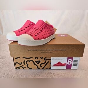 Native Jefferson Kids Pink Slip-On Shoes, New in Box, Children's Size 8